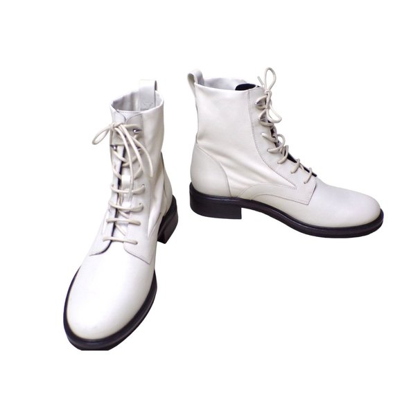 🆕 RAG & BONE Slayton Combat Ankle Boot Bootie Antique White 10 - Picture 4 of 9